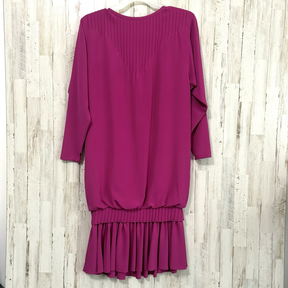 Caroma Daymor Couture Dress 6 Fuschia Drop Waist? Vintage Party Cocktail Flapper